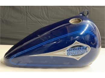 Harley Davidson  Blue And Silver Right Side Gas Tank