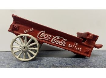 Vintage Cast Iron Coca-Cola Trailer