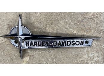Vintage Harley Davison Chrome Star Emblem Badge