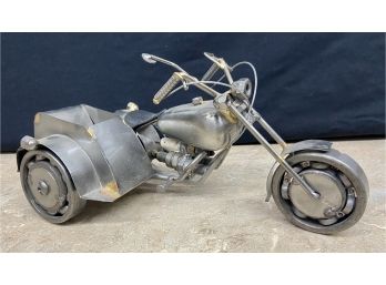 Neat Handmade & Welded Stainless Motorcycle With Side Cart