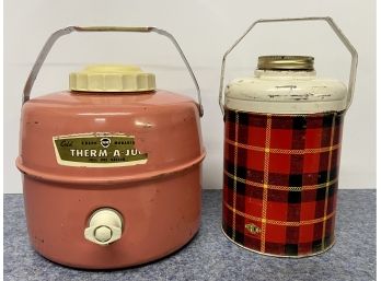 Two Vintage Thermoses