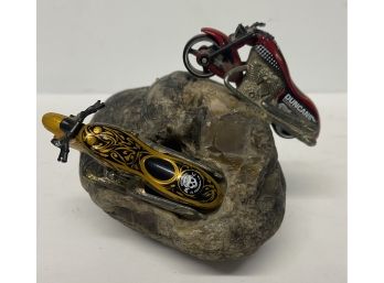 Small Handmade Motorcycle Figurine