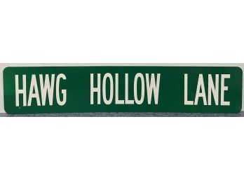 'hawg Hollow Lane' Metal Sign