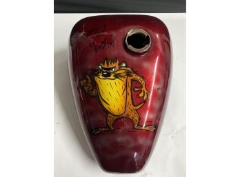 Hand Painted Candy Red With Taz Signed