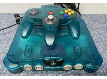 Nintendo 64 With One Controller And Cables