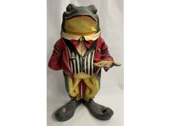 Resin Frog Butler Statue Made In Philippines