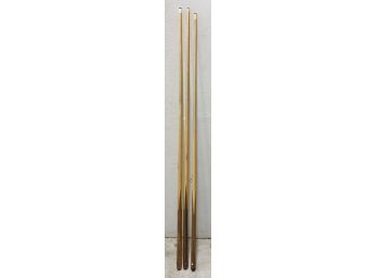 (3) Excalibur 18 And 19 Ounce Pool Sticks