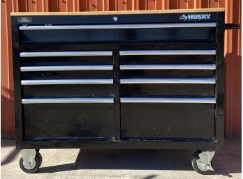 Husky 52' Tool Chest On Wheels With Wood Top (2 Of 2)
