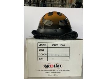 GR8lids Medium Chrome Flamed Helmet