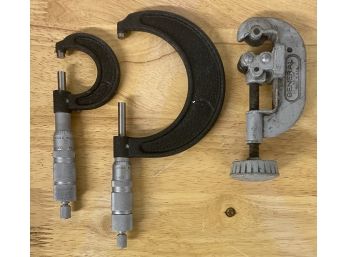 (2) Micrometer Tools With Pipe Cutter