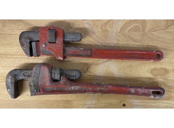 (2) 18 Inch Heavy Duty Pipe Wrenches