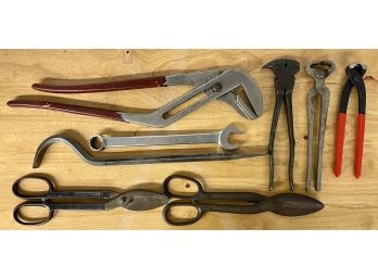 Assorted Large Tools Including 20 Inch Priers And More