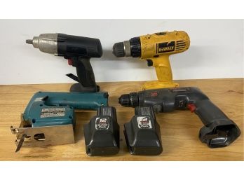 Assorted Cordless Tolls Including Skil Drill With Batteries (as Is)