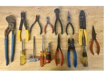 Assorted Tools Including Pliers, Screwdrivers, Snips, & More