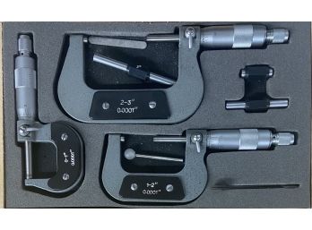 0-3' Micrometer Set With Wooden Case