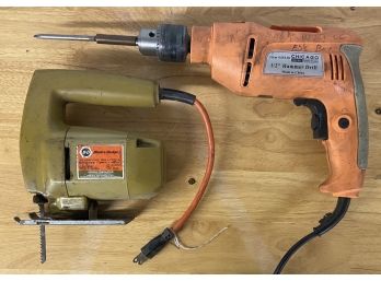 Black And Decker Jig Saw And Chicago Electric Hammer Drill