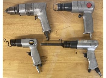 Collection Of (4) Air Hammers & Pneumatic Drill