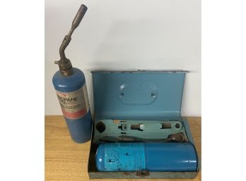 (2) Propane Torches Including Metal Case With Accessories