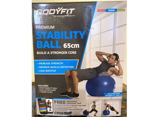 65cm Stability Ball -New In Box Great For Home Workouts