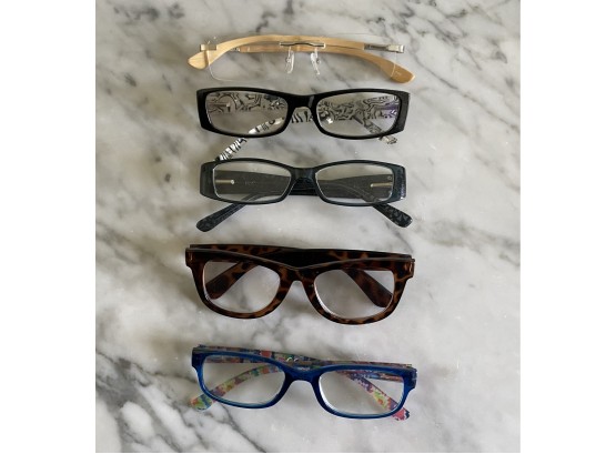 Pair Of 5 Reading And RX Eyeglasses Including Betsey Johnson And Foster Grant