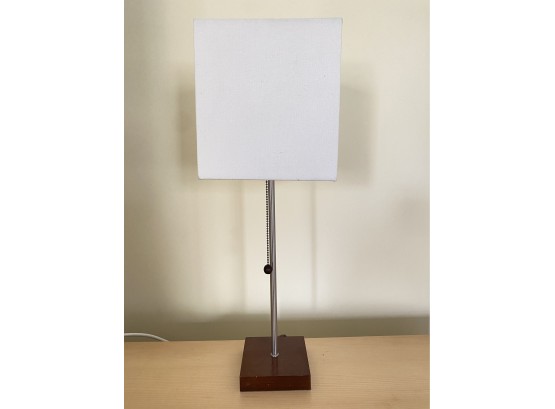 Minimal Design Square Lamp With Wood Base