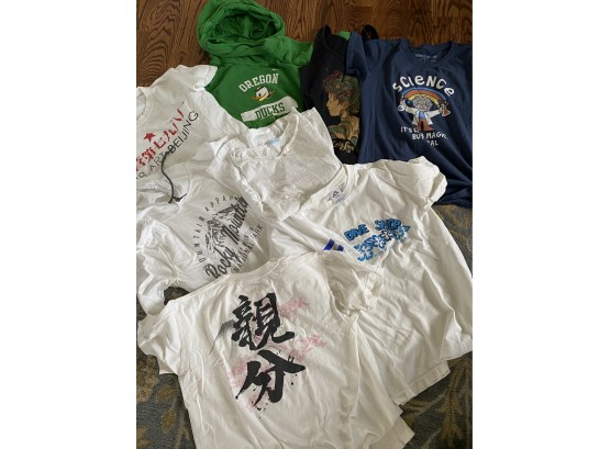 Grouping Of Vintage And Modern T Shirts And Sweatshirts