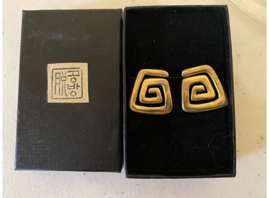 Fun Gold-Plated Geometric Earrings