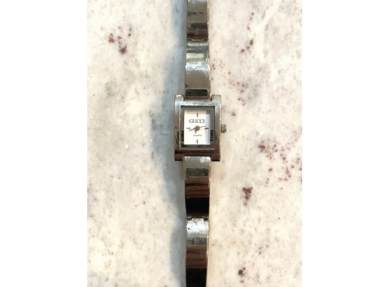 Faux Silver Toned Ladies Gucci Watch