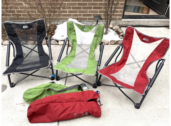 Pair Of Three Collapsible REI Camping Chairs!