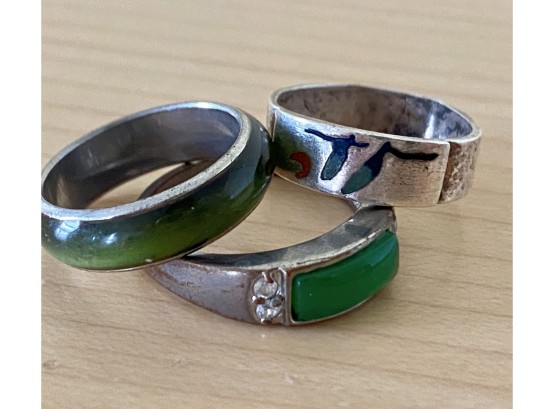Collection Of Three Rings Including Mood Ring