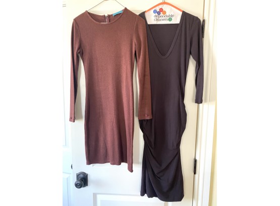 Pair Of Two Ladies Designer Dresses By James Perse And Alice & Olivia