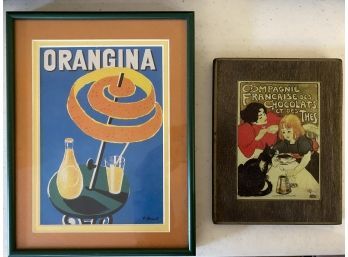 Pair Of Two Reproduction Advertisements Including Orangina