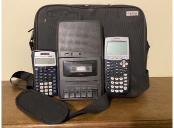 Collection Texas Instruments Calculators And Radioshack Recorder