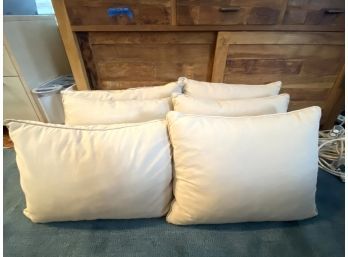 Group Of Six Decorative Pillows In Natural Beige