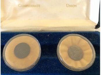 The Civil War Uniform Button Collection Featuring North & South In Commemorative Box