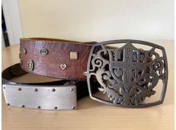 Pair Of Two Ladies Designer Belts Including Juicy Couture Charm Studded Belt