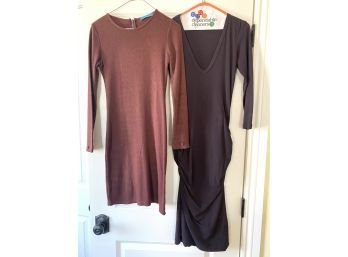 Pair Of Two Ladies Designer Dresses By James Perse And Alice & Olivia