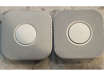 Pair Of Two Nest Home Smoke Detectors