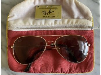 Vintage Made In Italy Ray-Ban Aviators With Tag Model 888M