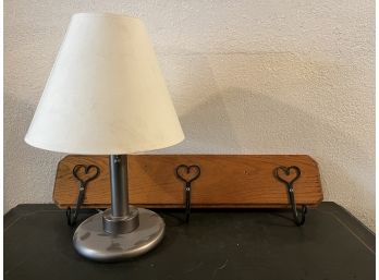 Small Lamp And Heart Hooks