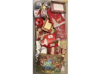 Christmastime Wrapping Paper - Includes Storage Bin
