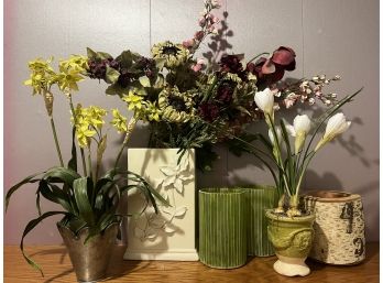 Vases And Faux Flowers