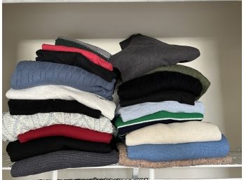 Assortment Of Mens Sweaters Incuding IZOD