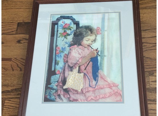 A Beautiful Needle Point Of A Little Girl By Jessie Wilcox Smith