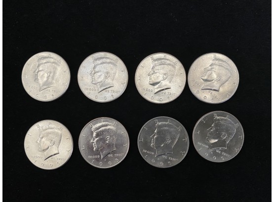 1995 Denver Mint Half Dollar Coins (8)