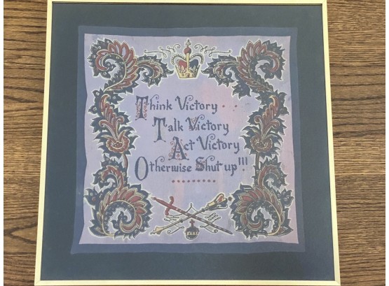 Framed Silk Scarf With Inspirational Quote