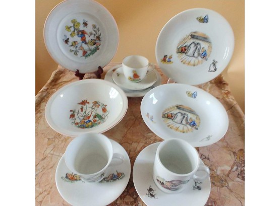 2 Sets Of German Children's Dinnerware Plus Compatible Cup, Saucer, And Plate