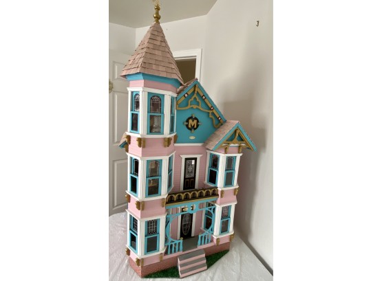 Exceptionally Decorated 'Painted Lady' Children's Doll House With Victorian Furniture