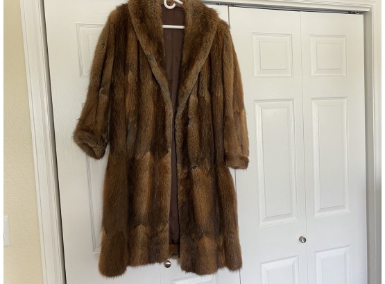 Antique Ladies Three Quarter Length Fur Coat
