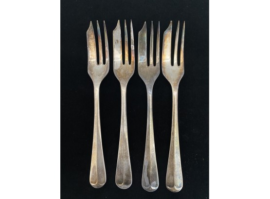 SHEFFIELD England Silver-plate Cake Forks (4)